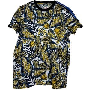 Vintage Fresh Prints of Belair Tee 90's Short Sleeve Crew Leaf Yellow Blue M